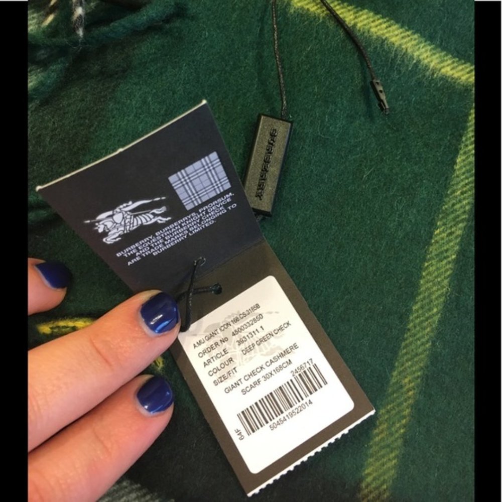 Rare Green Burberry Scarf - Picture 3 of 3